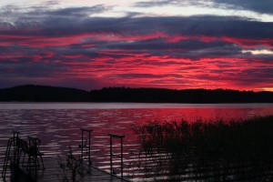 багровый закат